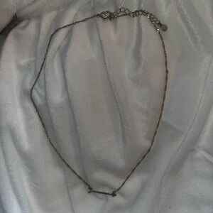 Elegant Silver Chain Arrow Necklace